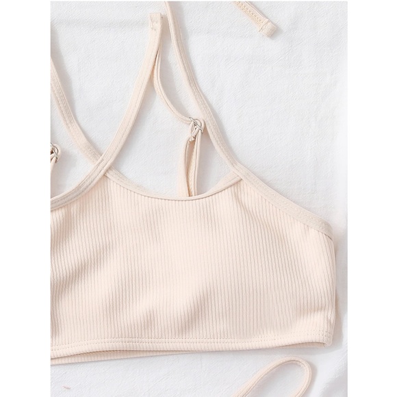 Strappy Rib-Knit 2 Piece Bikini Set - Picture 4 of 6